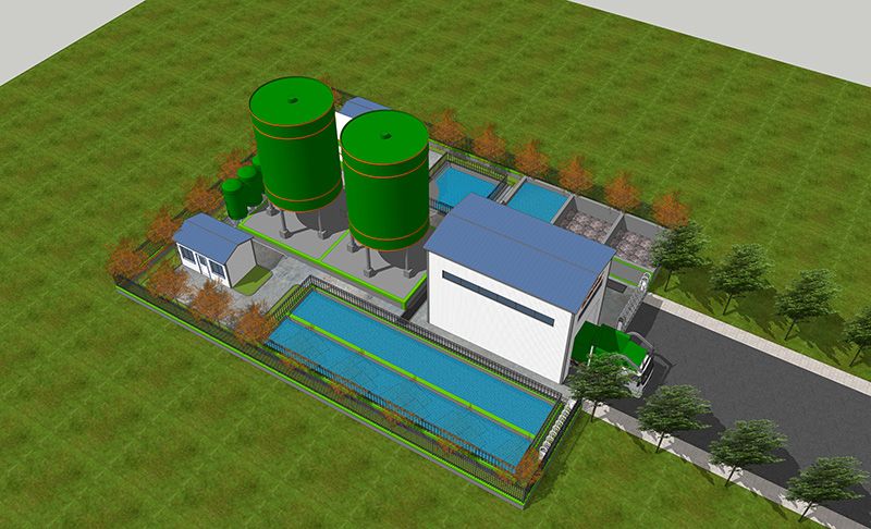 恭賀我司郃(he)武高鐵湖北段某隧道汚水處理站順利(li)竣工